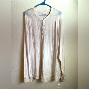 Five Four off White Long Sleeve Henley Shirt size 3XL